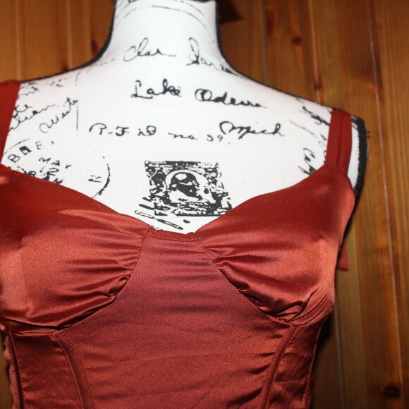 Cider NWT Zipper Corset with Tied Straps  Size S - Picture 5 of 9